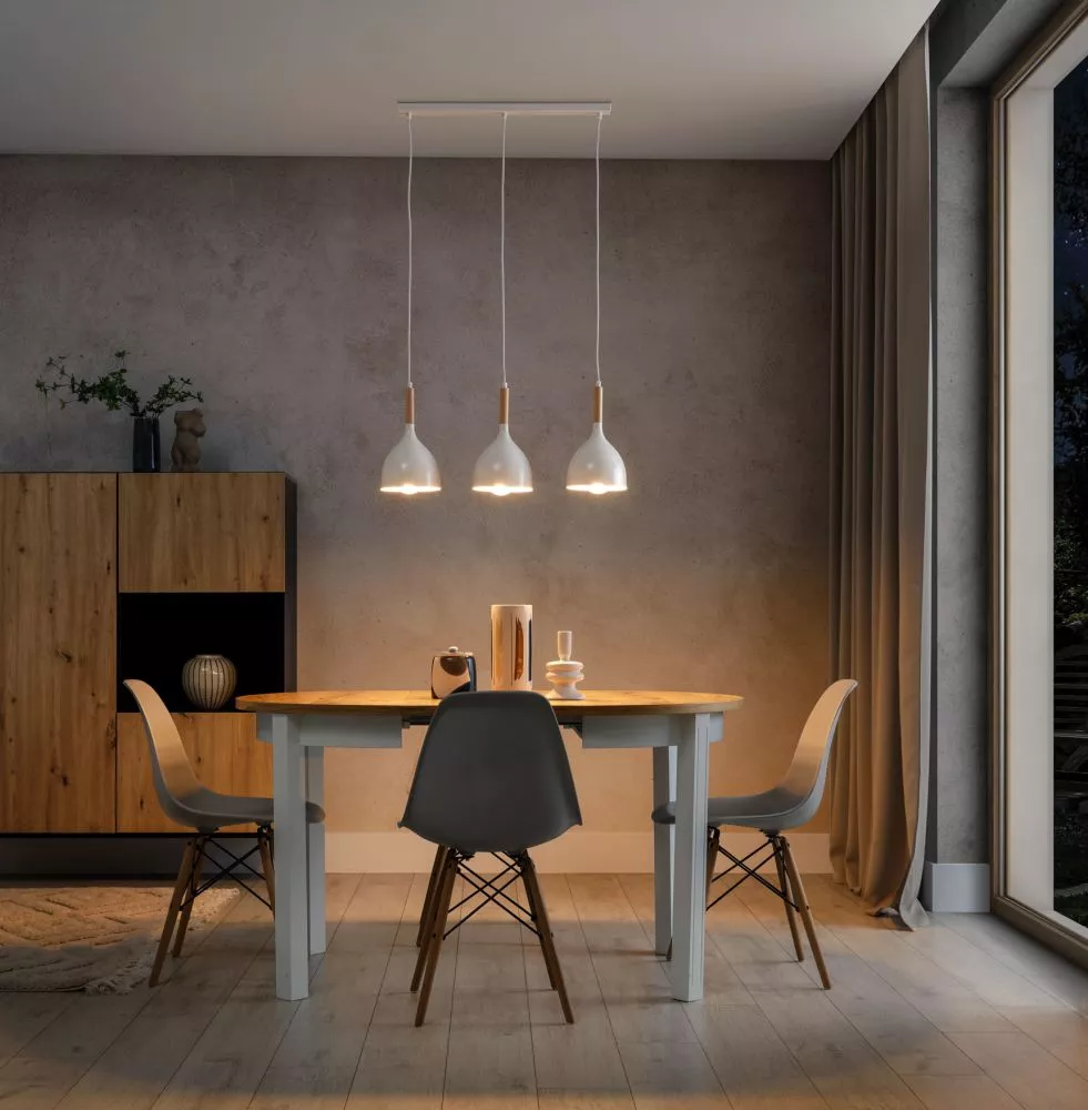 Lampa Woldres 3L veids: piekaramā, · Balts · 71 × 17 × 110 cm