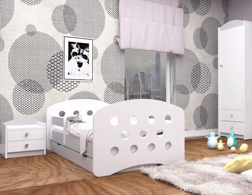 Bērnu gulta Happy Design Kolka L06 180x90 ar stelāžu Guļamvietas platums: 90 cm, Guļamvietas garums: 180 cm, · 102 × 184