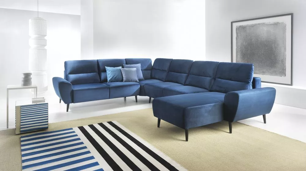 Dīvāns Bosco U2 standard · Zils · 270 × 340 × 98 cm