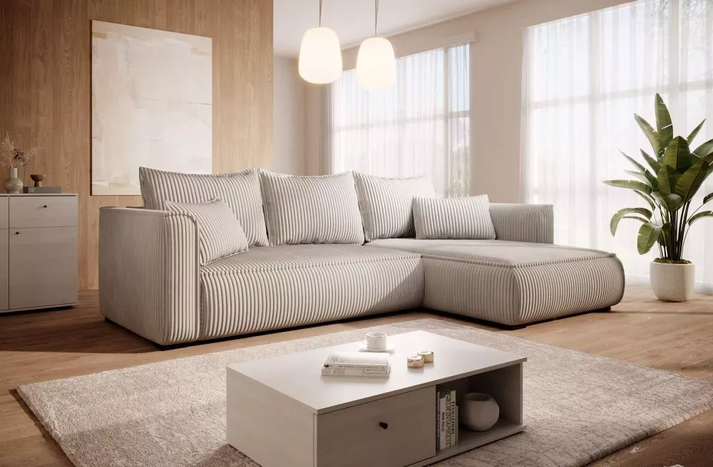 Dīvāns Modena standard · Gaiši bēšs · 208 × 322 × 100 cm