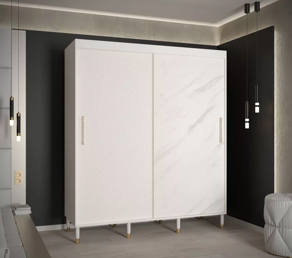 Skapis Calipso Jodelka Marmur · 180 × 62 × 208 cm