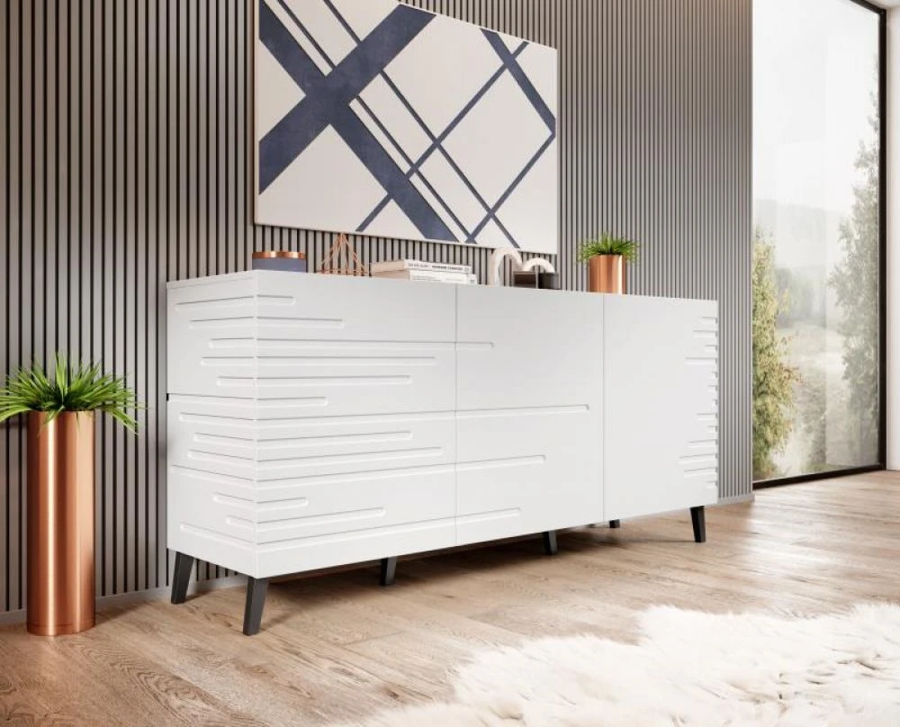 Kumode Nova 3D · Balts · 155 × 40 × 75 cm