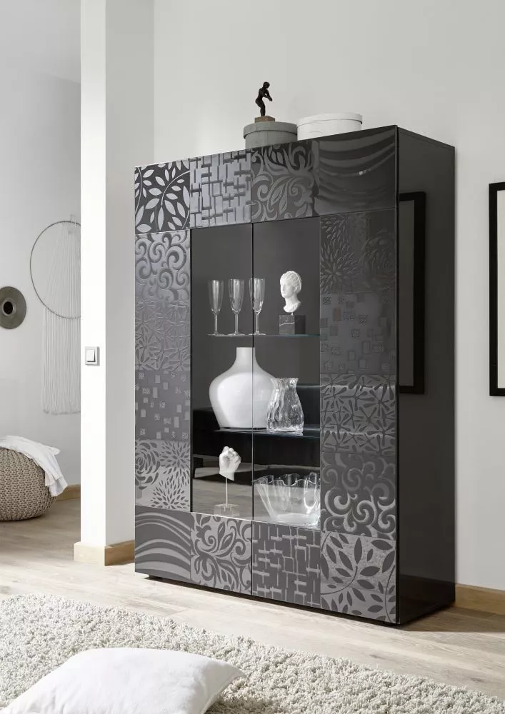 Sekcija Miro 06 ar LED · Antracīts · 121 × 43 × 166 cm