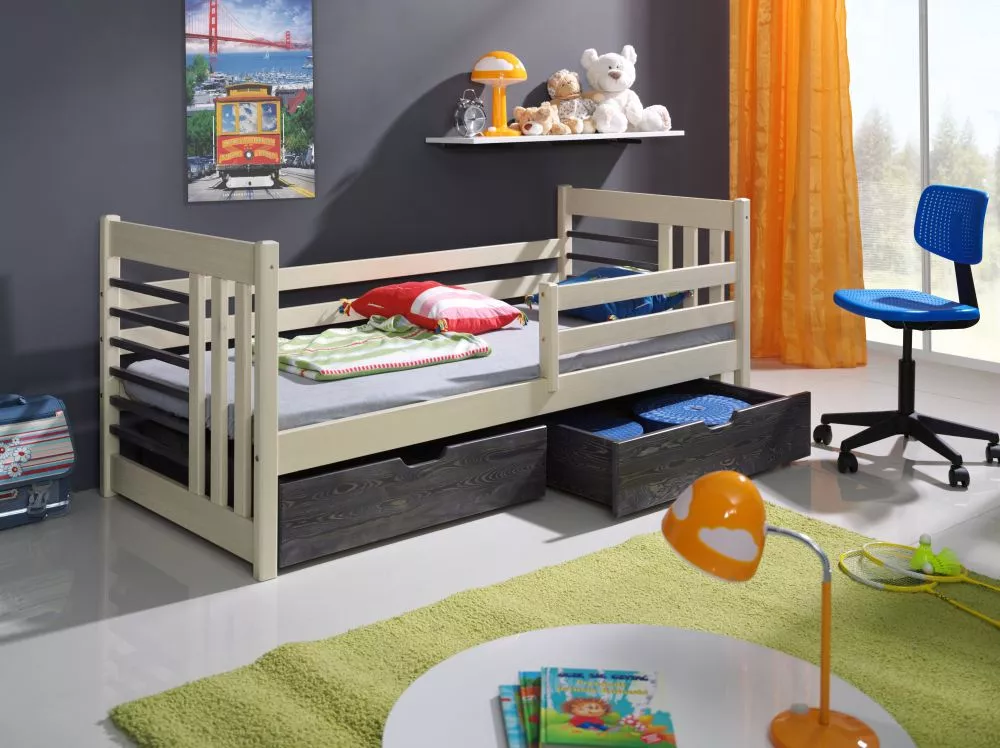 Bērnu gulta Otylia 80x180 ar stelāžu Guļamvietas platums: 80 cm, Guļamvietas garums: 180 cm, · 87 × 190 × 80 cm