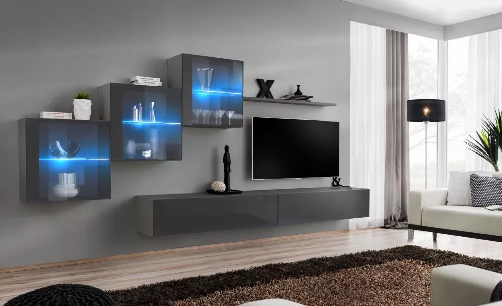 Sekcija Switch 20 · Grafīts · 310 × 40 × 180 cm