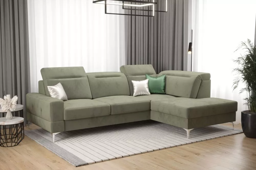 Dīvāns Malibu Mini standard · Olīvu · 180 × 250 × 90 cm