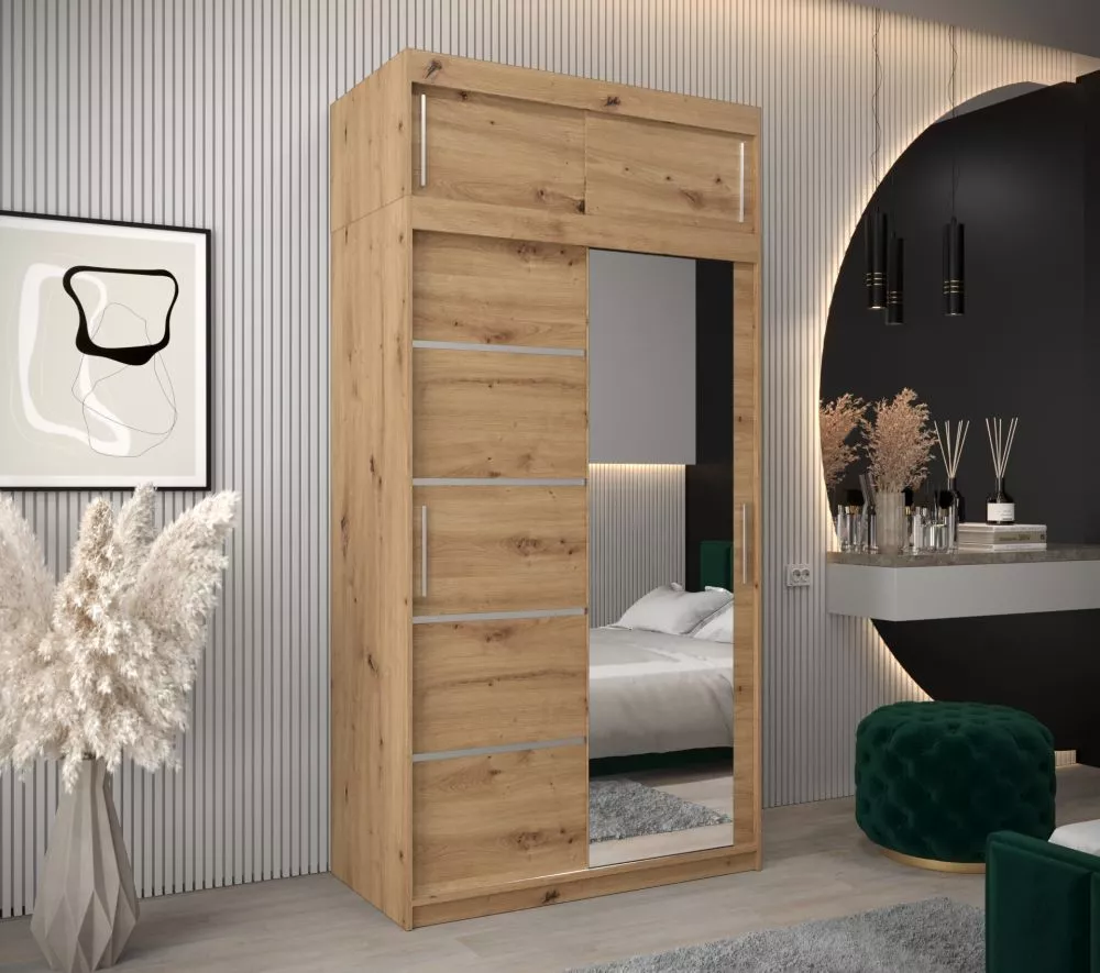 Skapis Verona 2 Premium · Ozols artisan · 120 × 62 × 240 cm