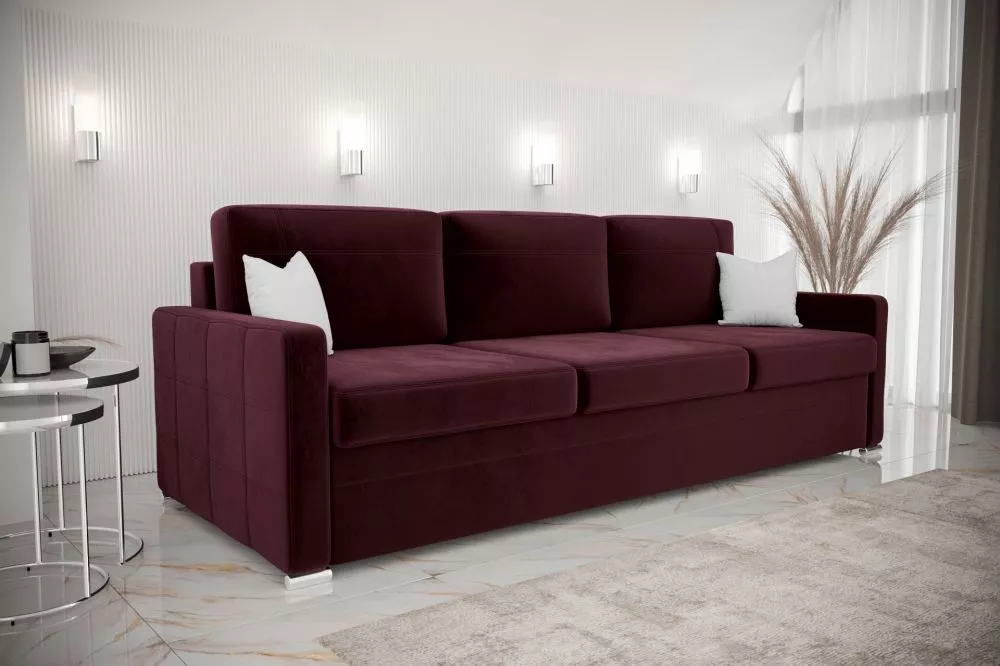 Dīvāns Avanti DL standard · Tumši rozā · 98 × 230 × 82 cm