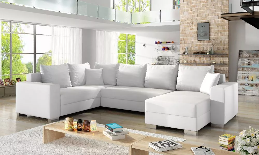 Dīvāns Marco standard · Balts · 210 × 312 × 92 cm
