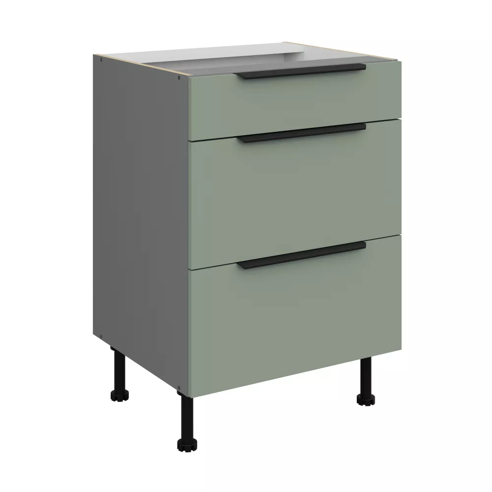 Virtuves skapis Aria Anthracite 60 D 3S BB