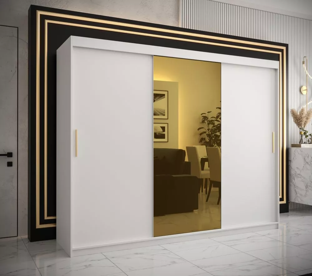 Skapis Golden T1 · Balts · 250 × 62 × 200 cm