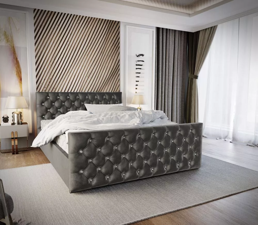Gulta Queen Premium Standard ar stelāžu Guļamvietas platums: 180 cm, Guļamvietas garums: 200 cm, stelāžas tips: koka, · 
