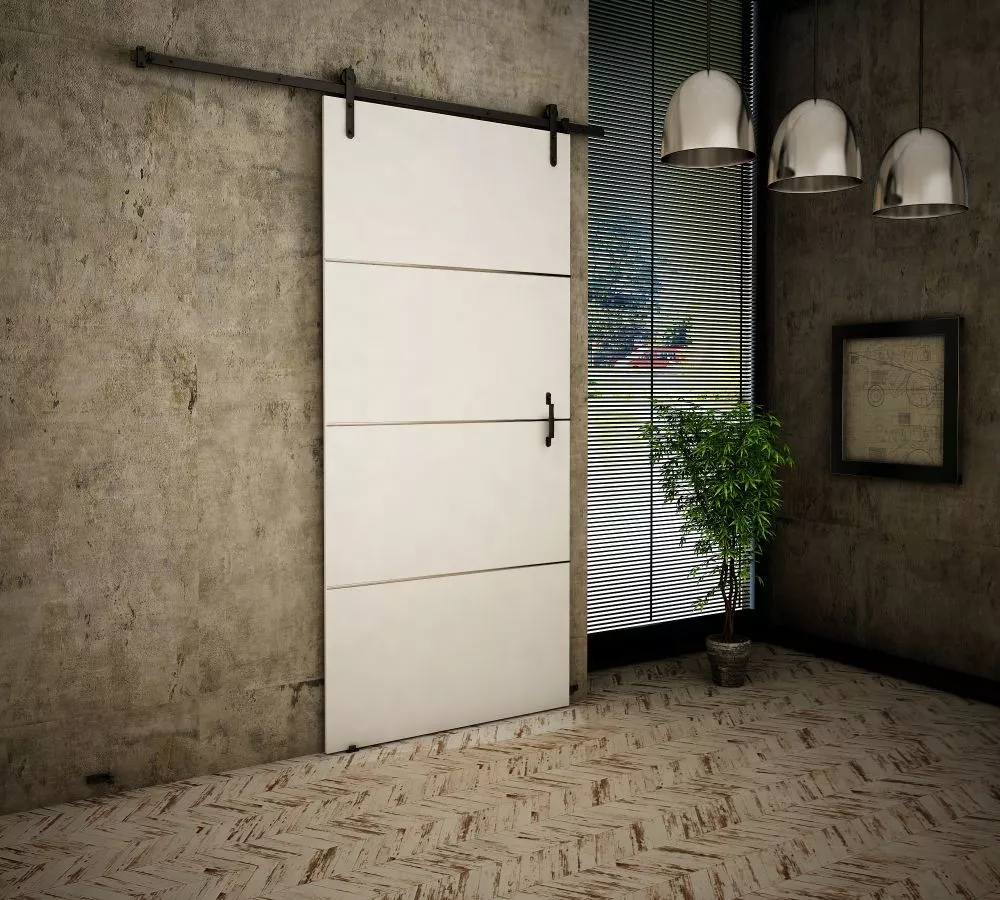 Bīdāmās durvis Retro Plus · Balts · 76 × 205 cm