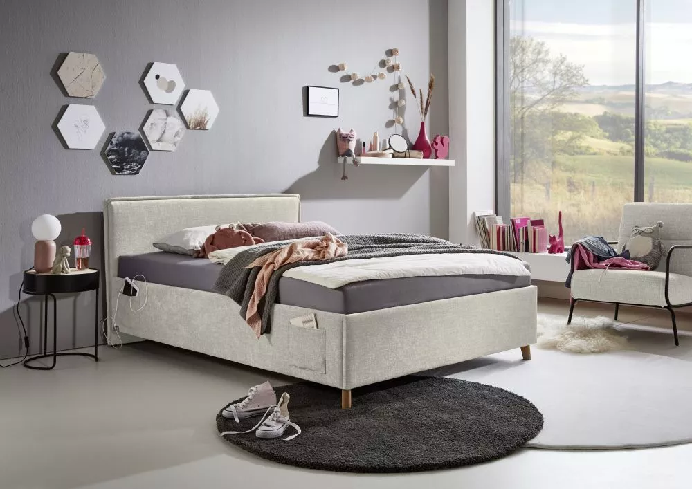 Gulta Fun Premium Standard ar stelāžu Guļamvietas platums: 120 cm, Guļamvietas garums: 200 cm, stelāžas tips: koka, · Bē
