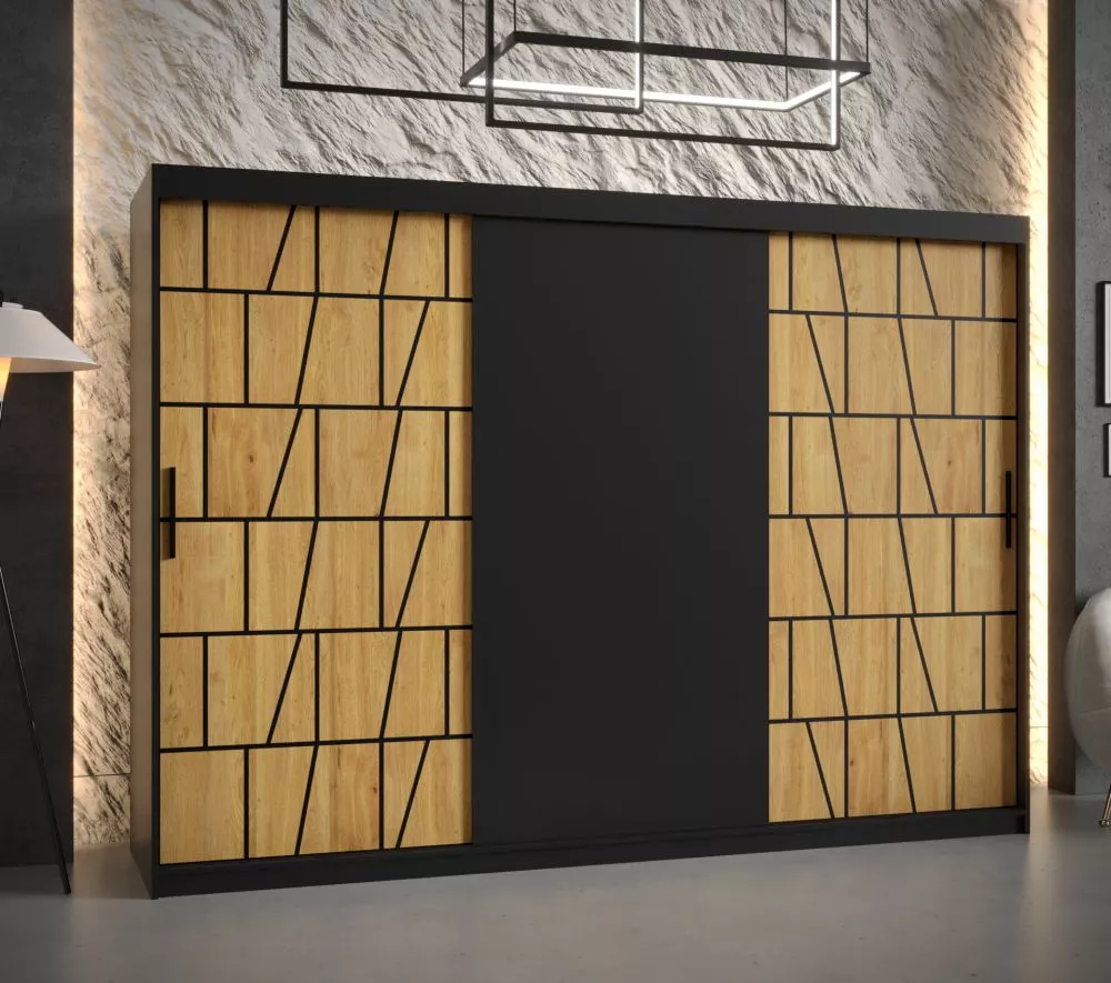 Skapis Lima Black · 250 × 62 × 200 cm