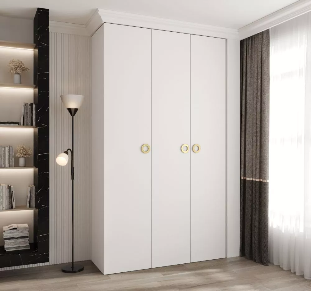 Skapis Como 1 · Balts · 140 × 50 × 245.5 cm