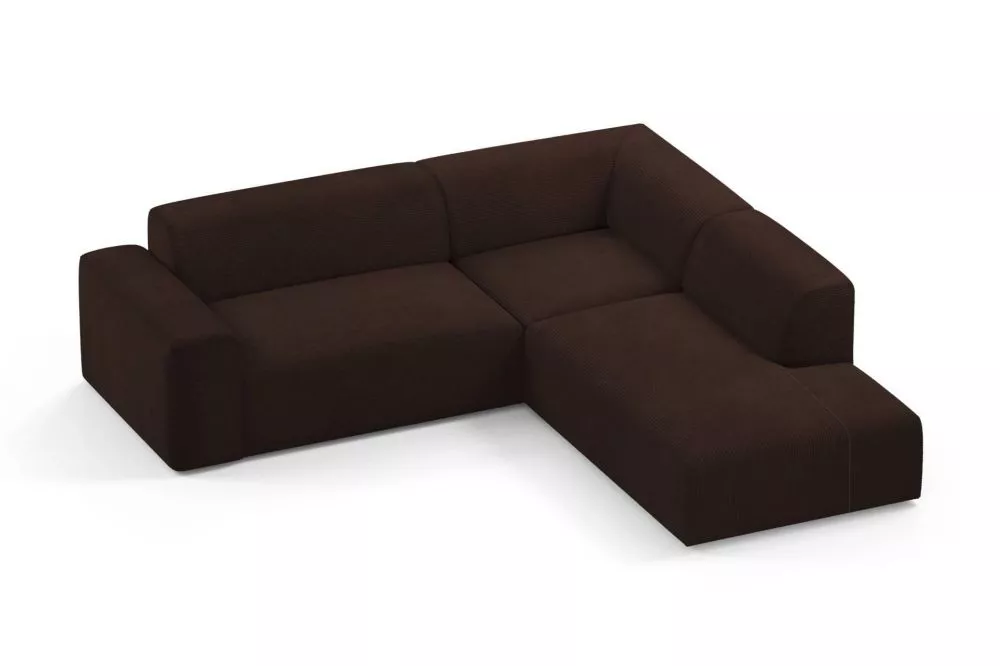 Dīvāns Zeus XL standard · Tumši brūns · 252 × 263 × 70 cm