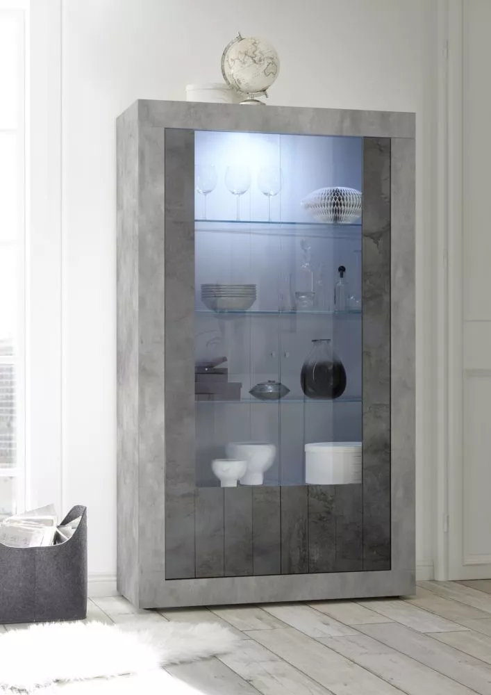 Sekcija Urbino W2D ar LED Korpusa krāsa: betons, · 110 × 42 × 191 cm
