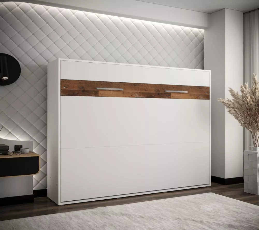 Gulta Home H ar stelāžu Guļamvietas platums: 160 cm, Korpusa krāsa: balts, Guļamvietas garums: 200 cm, stelāžas tips: ar