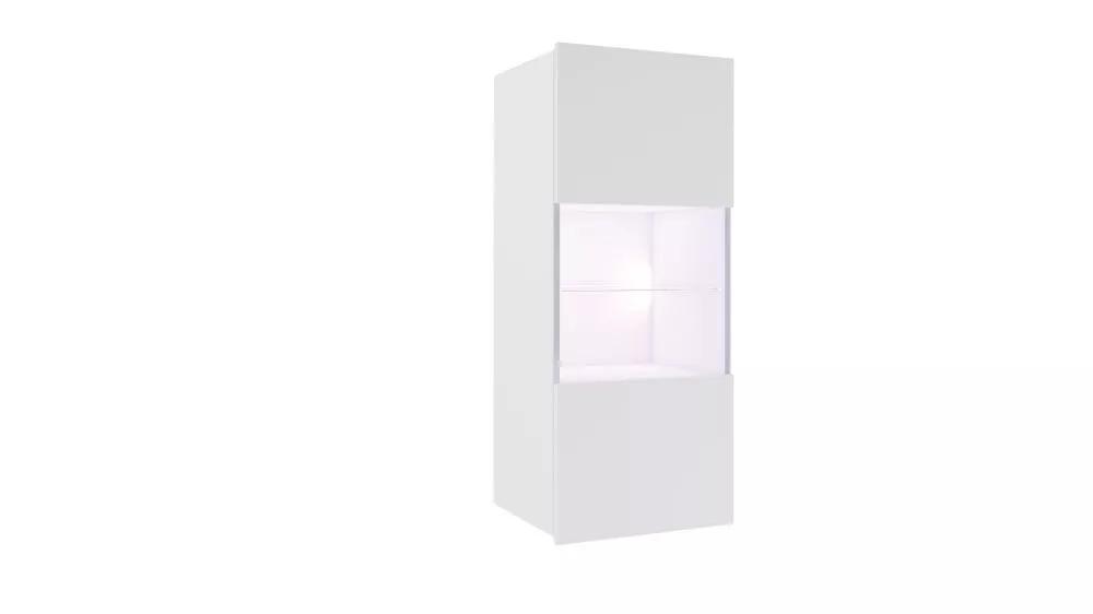 Sekcija Calabrini C W ar LED · Balts · 45 × 32 × 117 cm