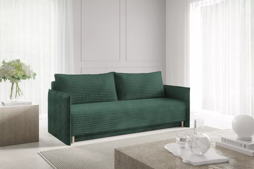 Dīvāns Nubis standard · Zaļš · 100 × 216 × 90 cm