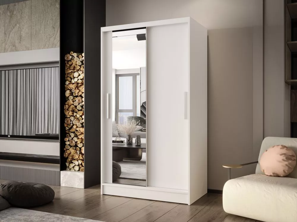 Skapis Chicago 6 · Balts · 100 × 58 × 200 cm
