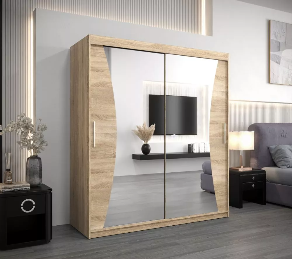 Skapis Monaco · Sonoma · 180 × 62 × 200 cm