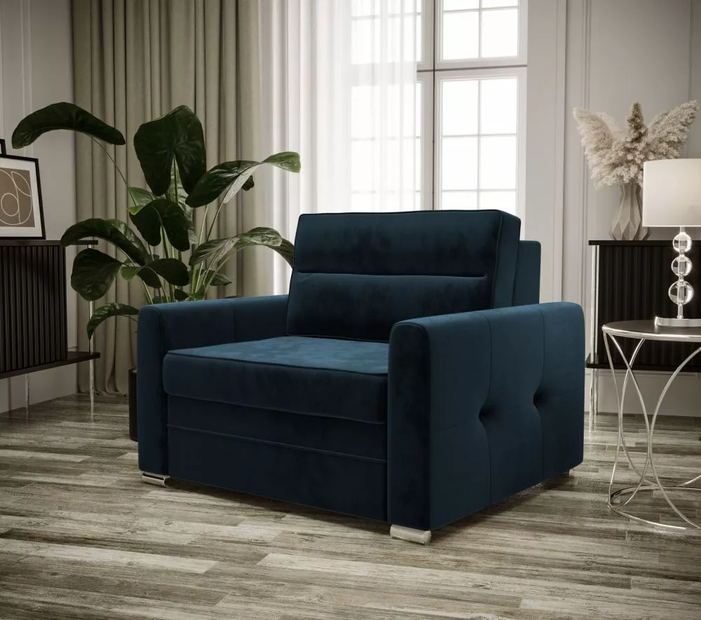 Mīksts krēsls Arte 1S Standard Sēdvietas dziļums: 55 cm, · Zila · 105 × 100 × 82 cm