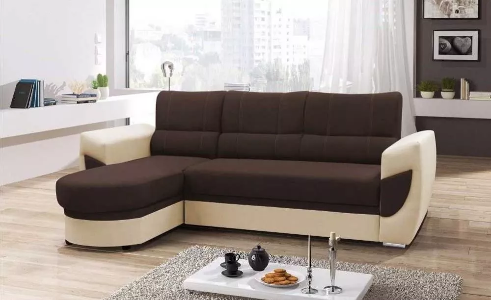 Dīvāns Trendi 1 Standard · Brūns + krēms · 170 × 250 × 97 cm