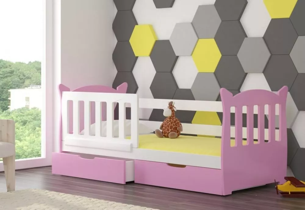Bērnu gulta Lena Kids ar stelāžu Guļamvietas platums: 75 cm, Guļamvietas garums: 160 cm, · 91 × 165 × 75 cm