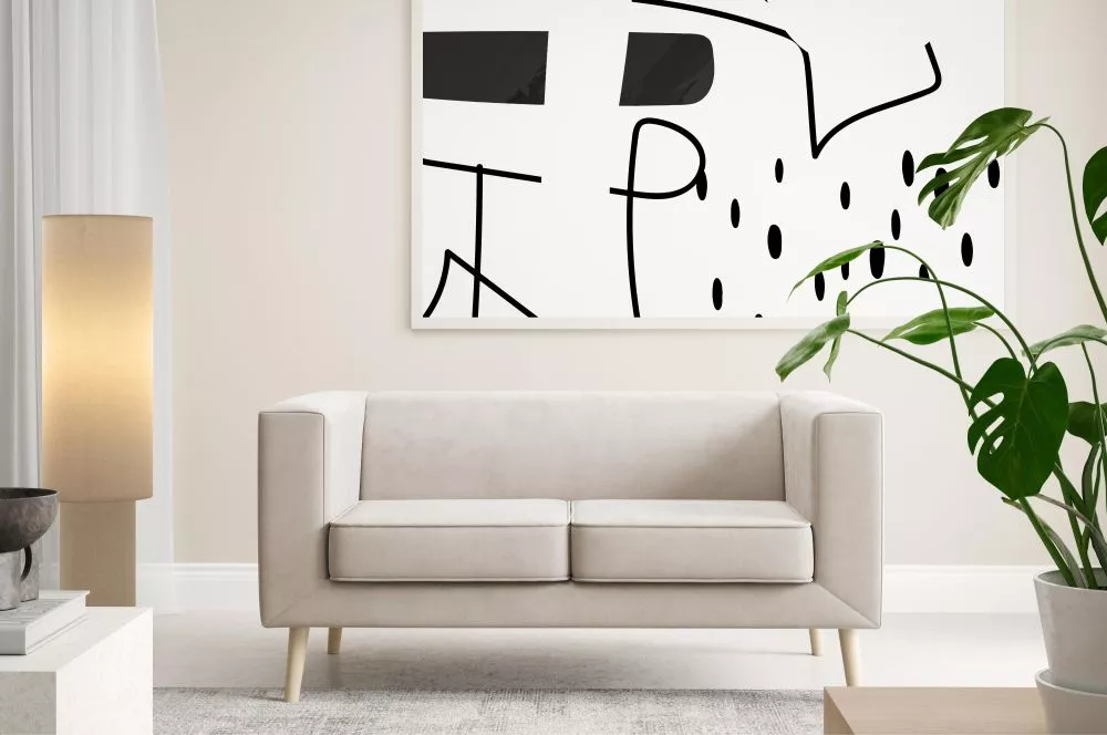 Dīvāns Bastian 2 Sofa standard · Gaišais krēms · 84 × 171 × 74 cm