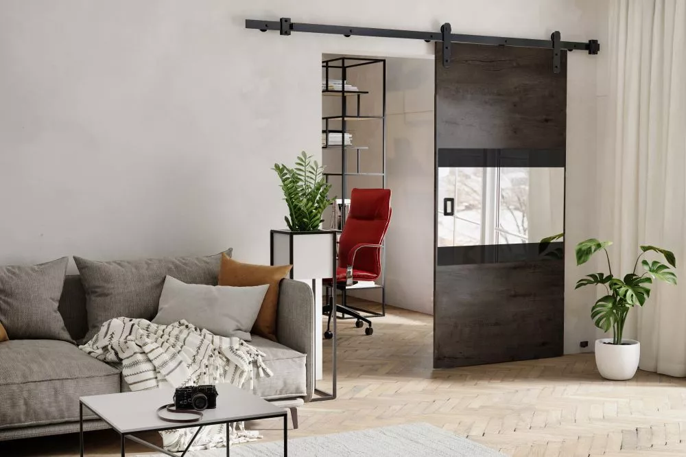 Bīdāmās durvis Mia Loft · Tumšais osis · 106 × 205 cm