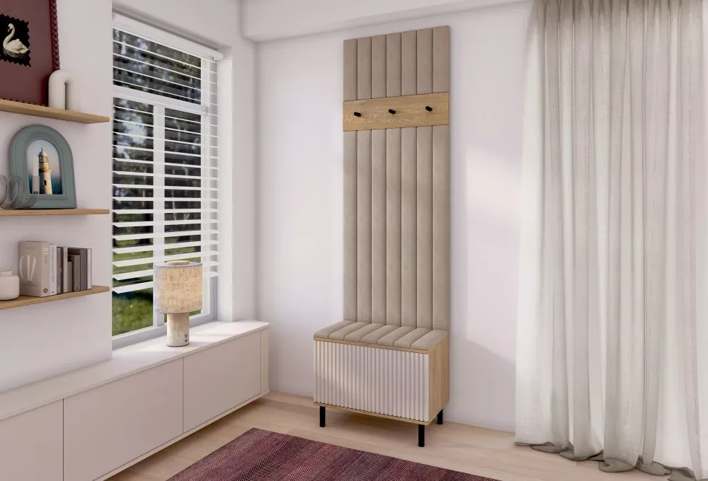 Apavu plaukts Bello 6 Trinity Korpusa krāsa: ozols cremona + kašmira, · 70 × 235 × 40 cm