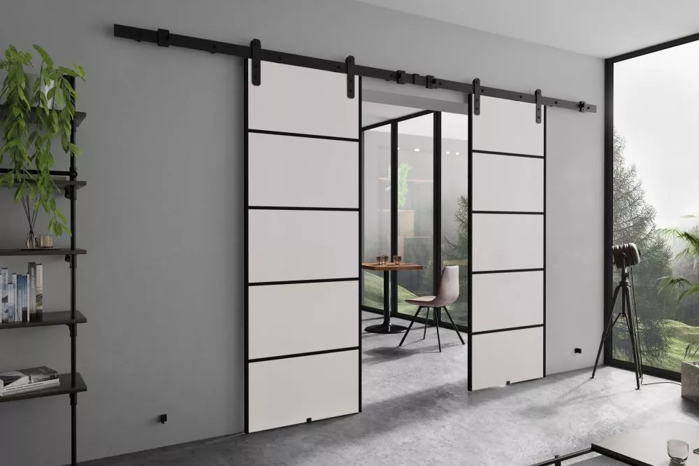 Bīdāmās durvis Arua Plus Duo · Balts · 152 × 205 cm