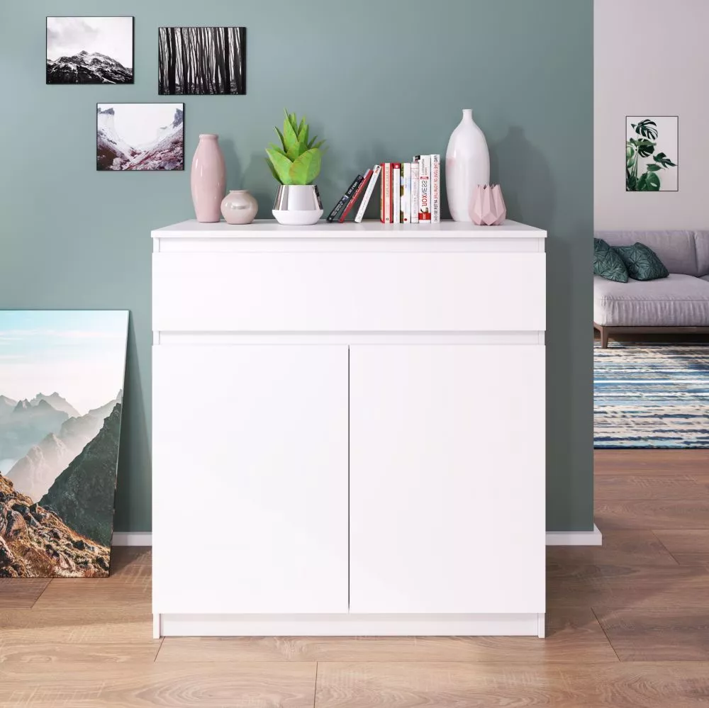 Kumode A23 · Balts · 106 × 45 × 110.5 cm