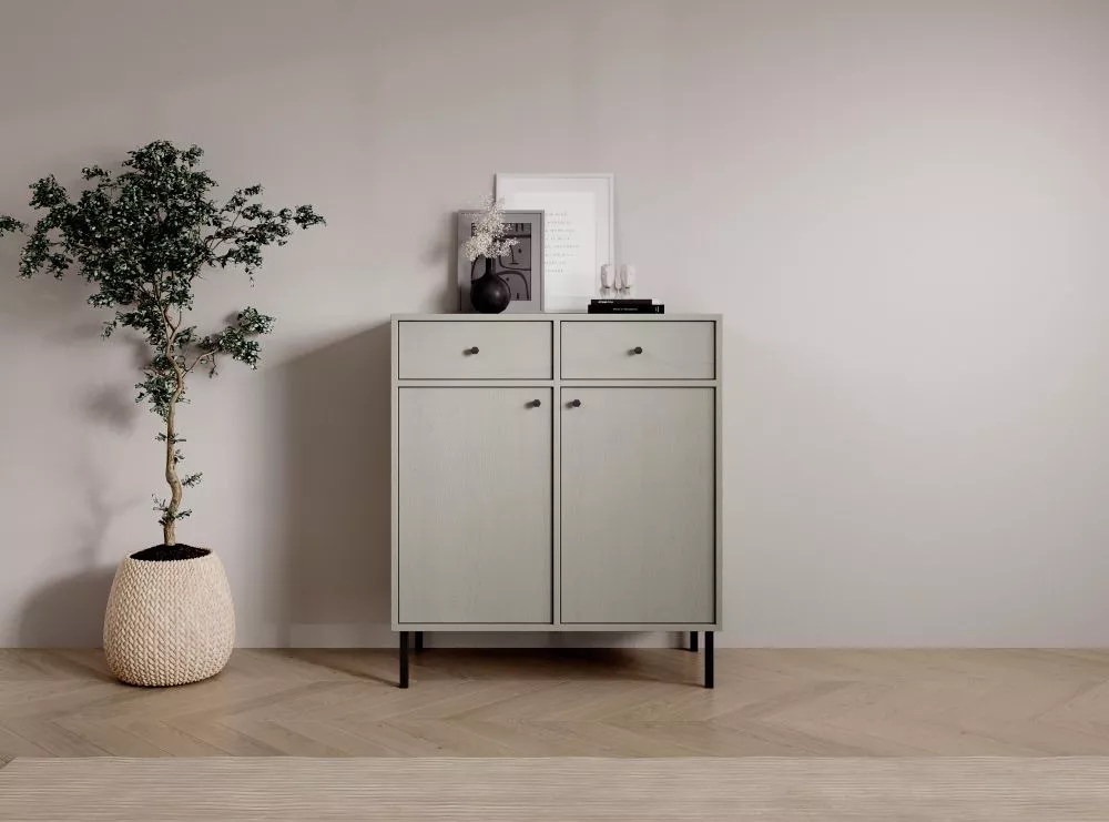 Kumode Tili K2D2S · Zaļi pelēks · 83.6 × 40.8 × 95 cm
