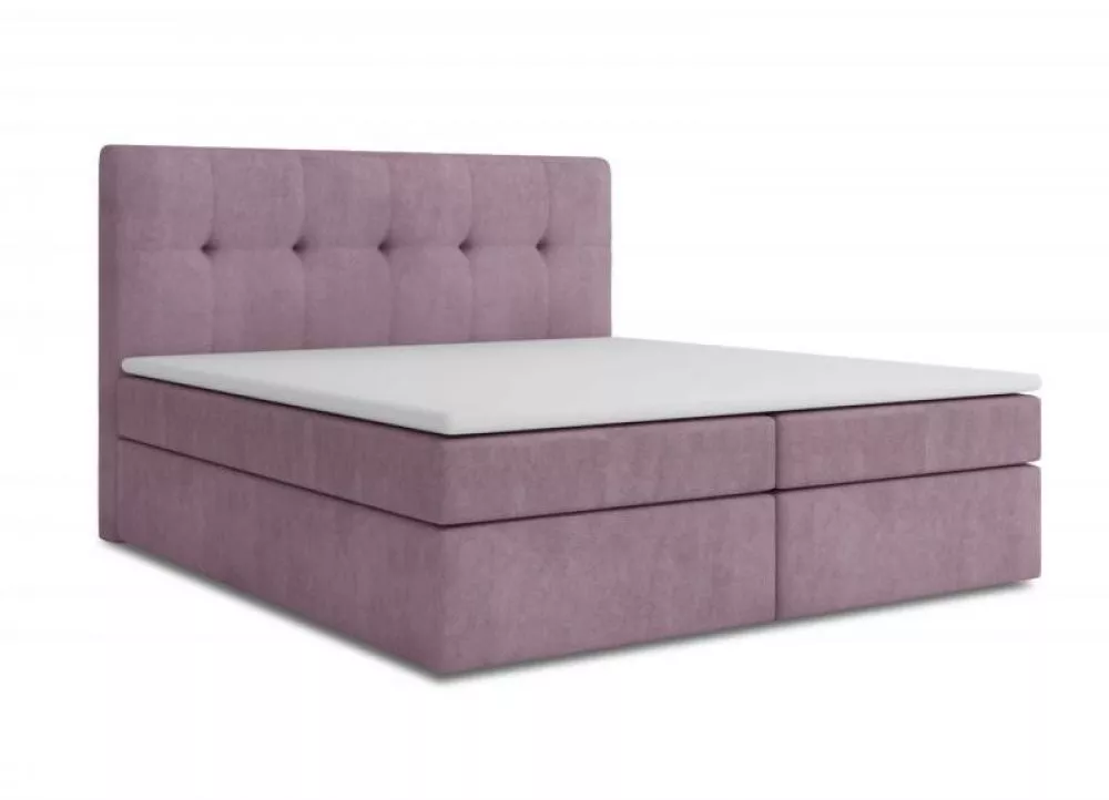 Gulta Vegas Boxspring Standard Guļamvietas platums: 180 cm, Guļamvietas garums: 200 cm, · Gaiši rozā · 181 × 204 × 110 c