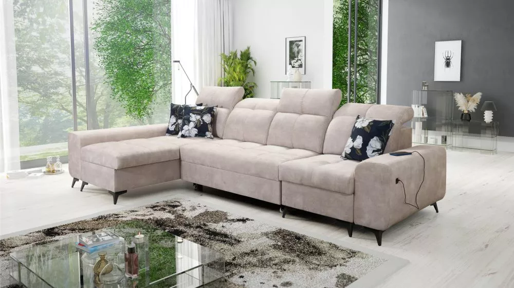 Dīvāns Golden 12 standard · Bēšs · 173 × 324 × 85 cm