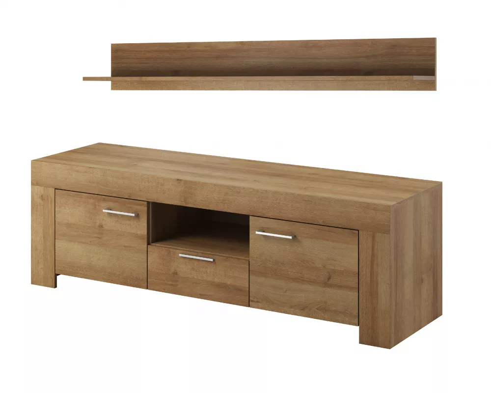 TV tumba Sky SRTV155 + P155 · Ozols riviera · 155 × 47 × 50 cm