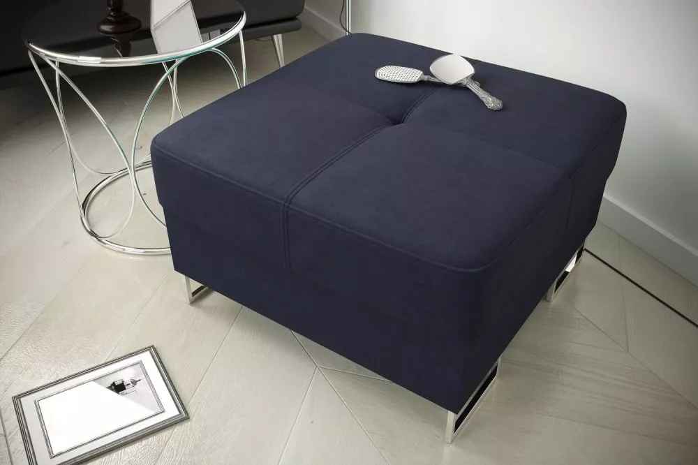 Pufs Galaxy Square P Standard Auduma numurs: Fantasy Velvet 323, · Tumši zils · 55 × 45 × 55 cm