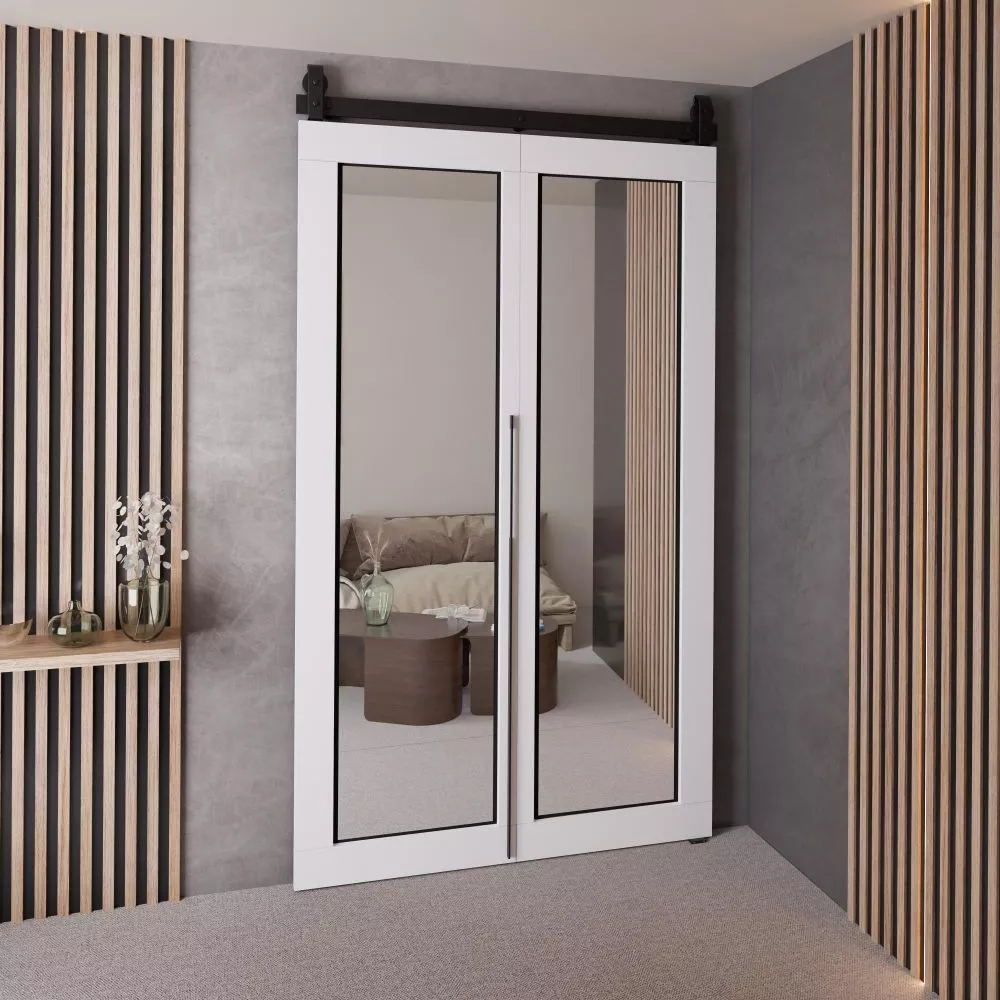 Bīdāmās durvis Qudio Loft-7 · Balts · 106 × 205 cm