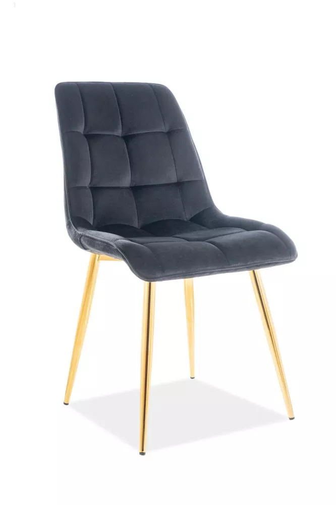 Krēsls Chic Gold Velvet · Melns · 88 × 50 × 41 cm