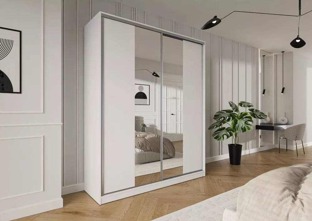 Skapis Trend 5 · Balts · 200 × 60 × 245 cm