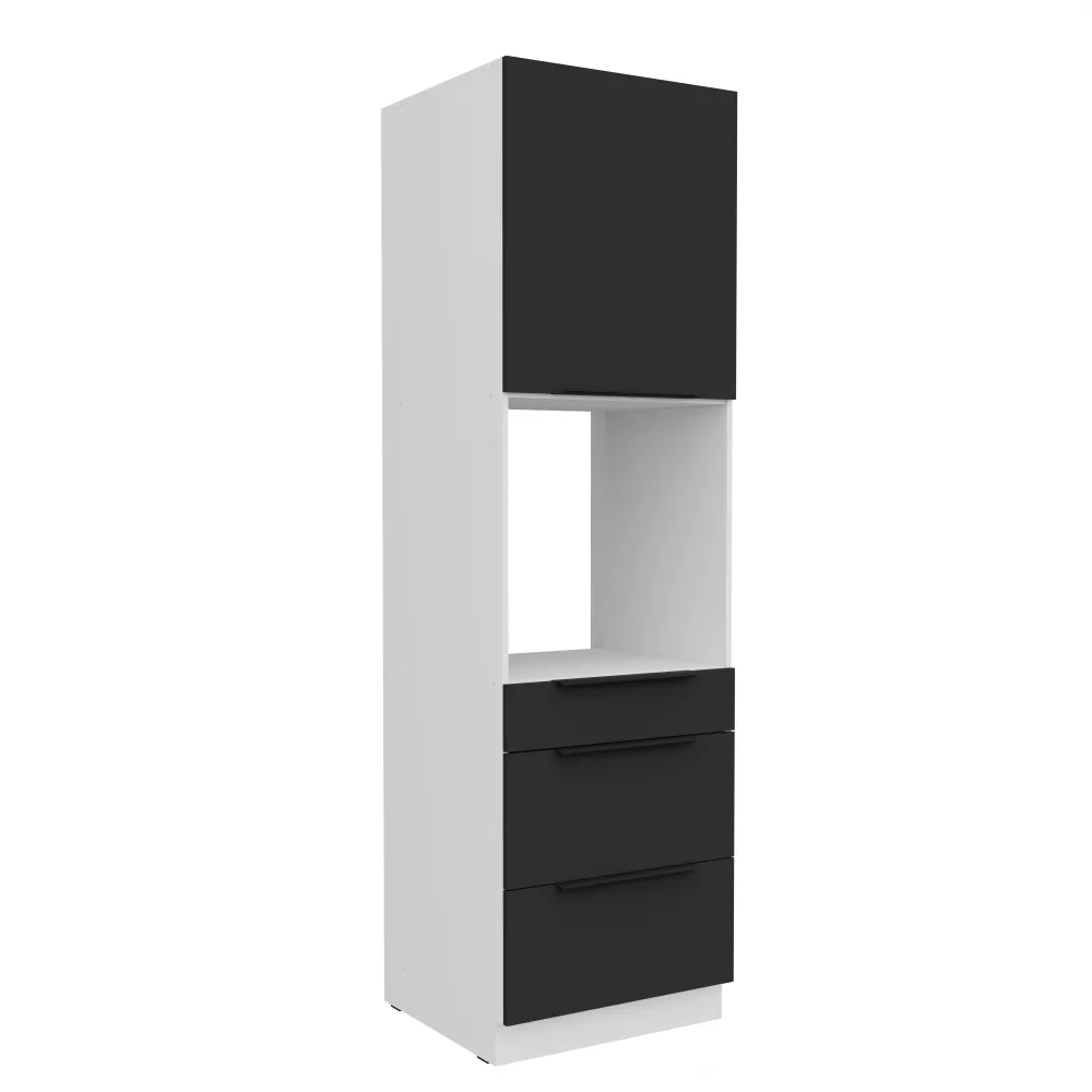 Virtuves skapis Aria Black 60 DPS-210 3S1F
