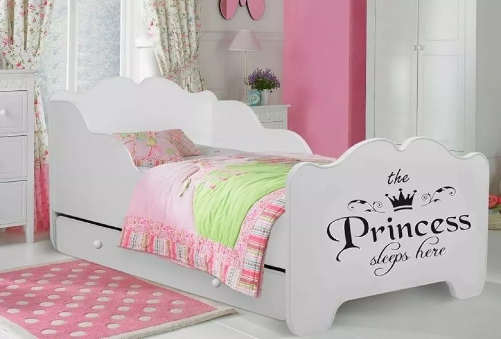 Bērnu gulta Ximena Princess Black ar stelāžu Guļamvietas platums: 80 cm, Guļamvietas garums: 160 cm, · 88 × 164 × 63 cm