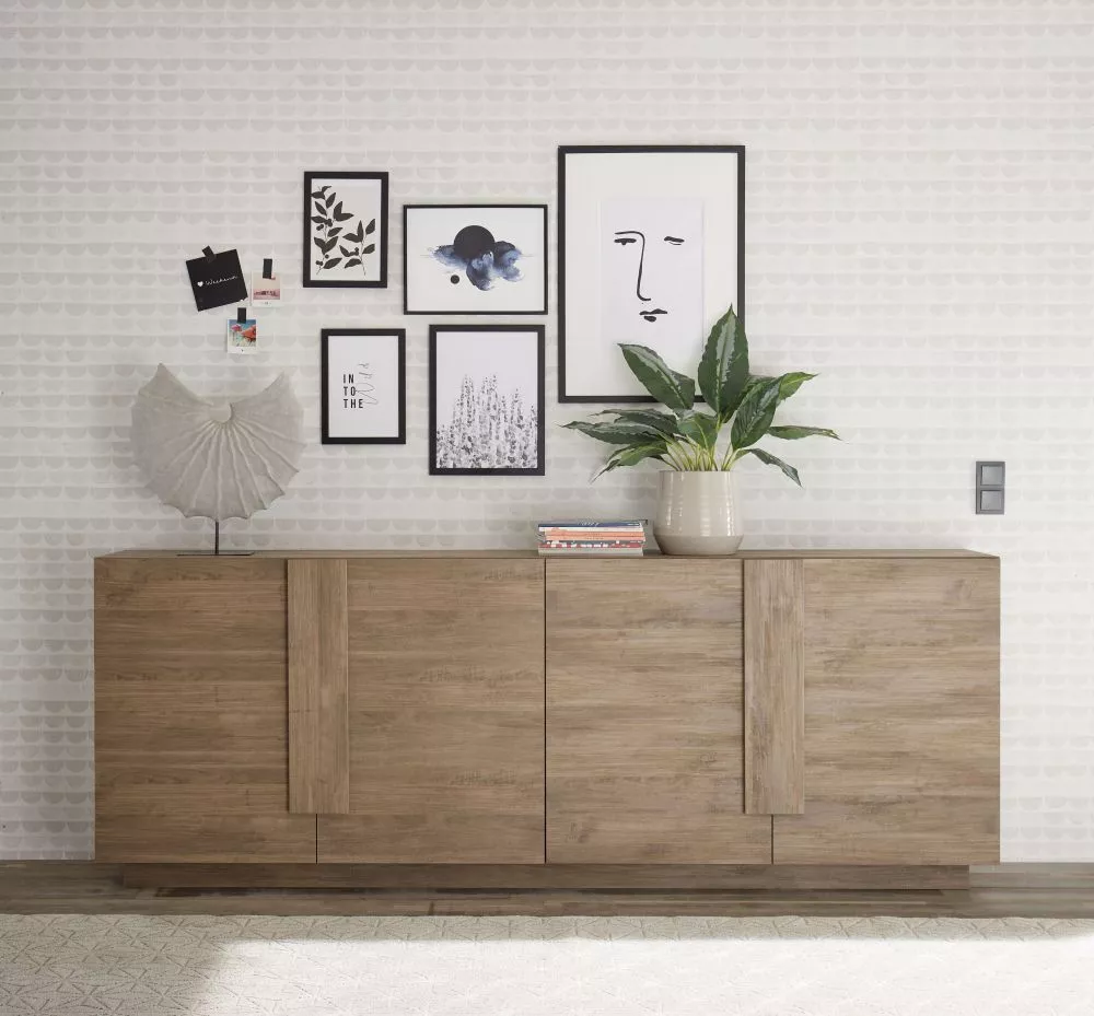 Kumode Jupiter K4D · Trifeļu ozols · 241 × 44 × 90 cm