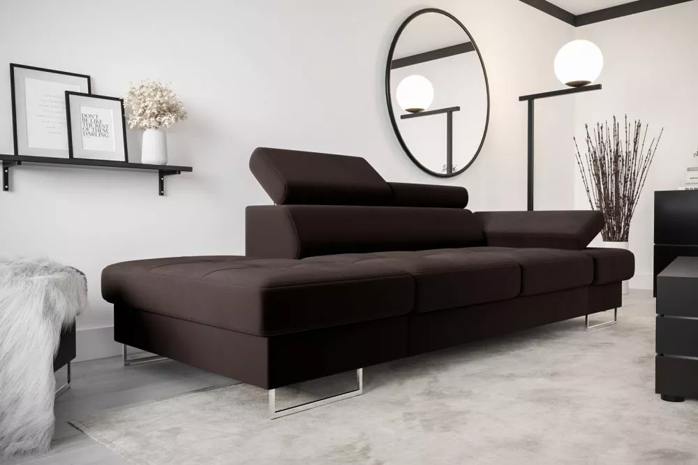 Dīvāns Galaxy 2S Premium standard · Tumši brūns · 97 × 235 × 74 cm