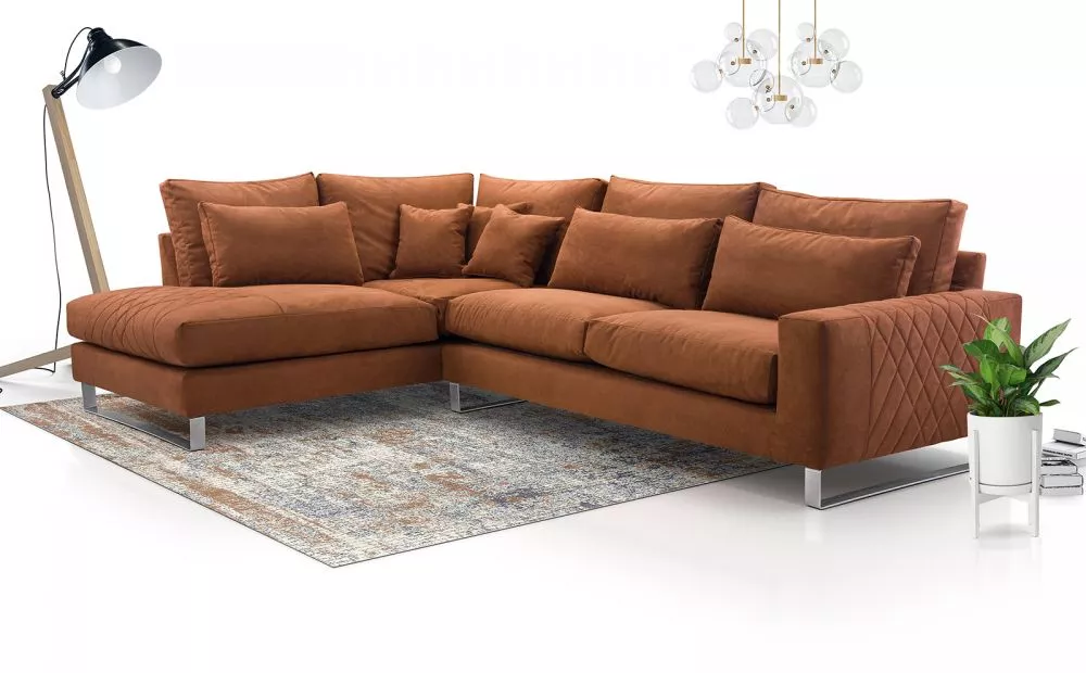 Dīvāns Cornelia Standard · Oranžs · 224 × 314 × 90 cm