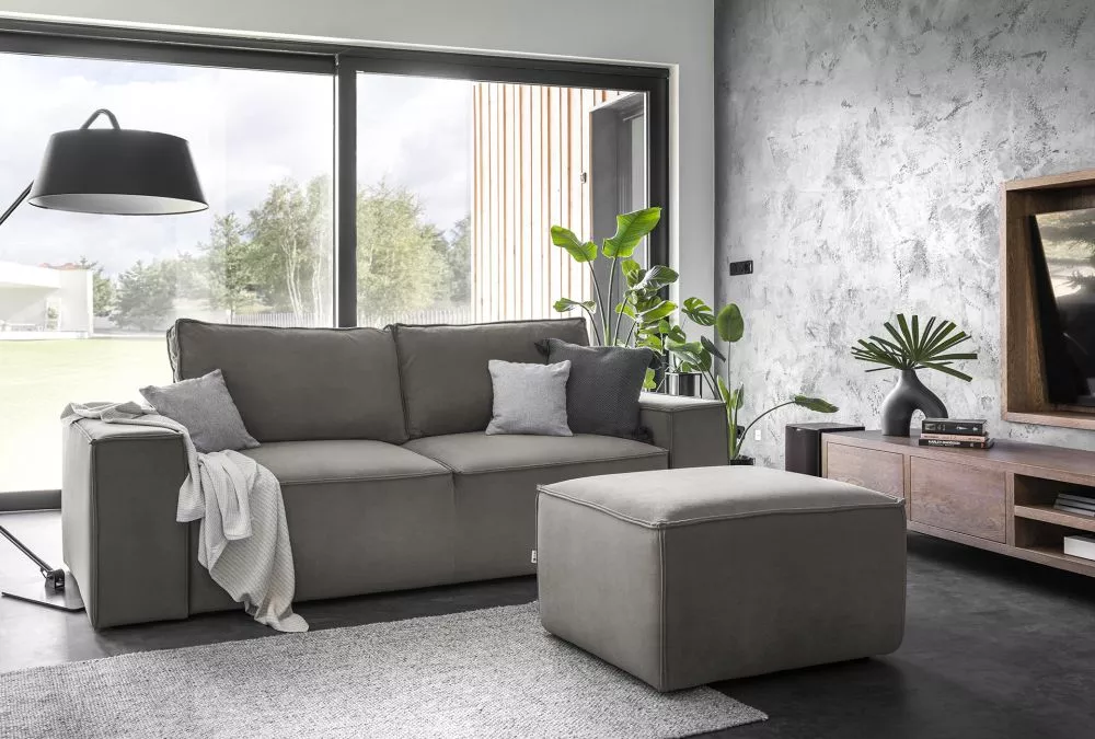 Dīvāns Silla 3S Premium Standard · Pelēks · 104 × 260 × 96 cm