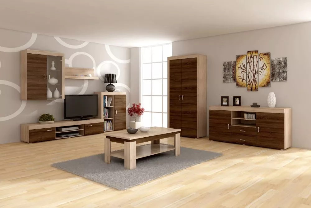 Kumode Mamba mam 01 · Ozols sonoma + kastanis venge · 164 × 45 × 78 cm